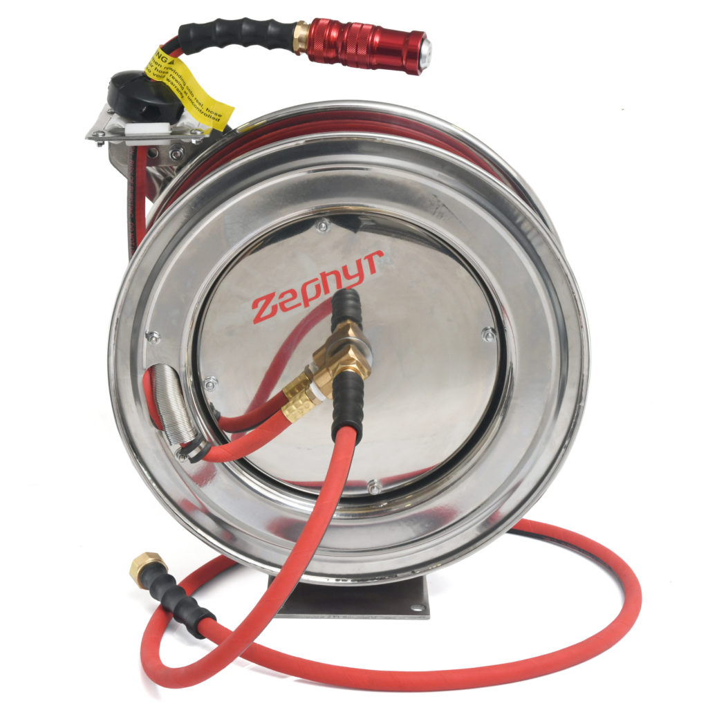 Stainless-Steel Auto-Retractable Steam Hose Reel