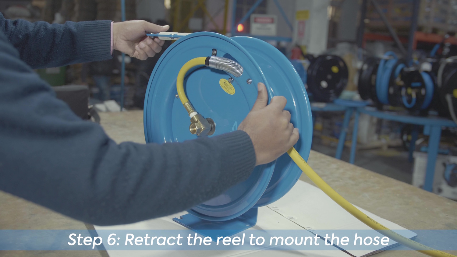 Zephyr: Mounting Hose on Reel Drum